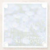 NEMOPHILA(Baby Blue Eyes) Glazen Onderzetter (Achterkant)