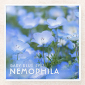 NEMOPHILA(Baby Blue Eyes) Glazen Onderzetter (Voorkant)