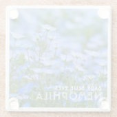 NEMOPHILA（Baby Blue Eyes） Glazen Onderzetter (Achterkant)