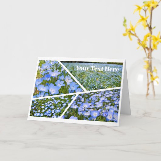 NEMOPHILA（Baby Blue Eyes） Kaart (Gele Bloem)