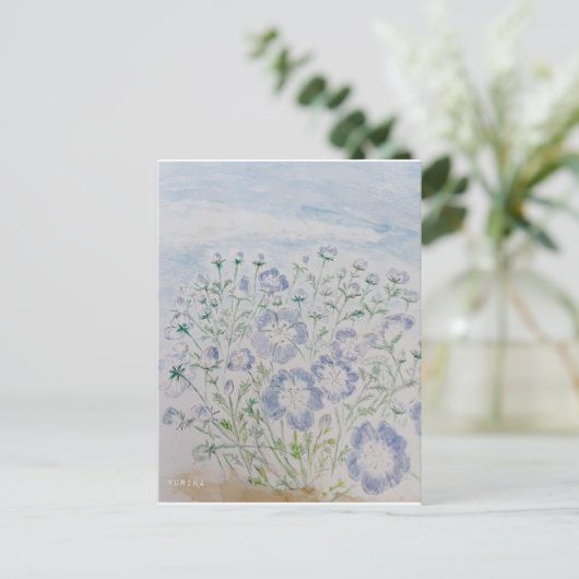 nemophila briefkaart (Staand voorkant)