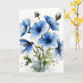 Nemophila - Waterverf bloemen Kaart (Gele Bloem)