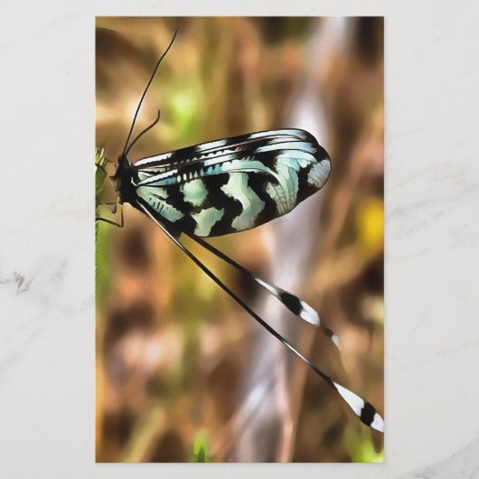 Nemoptera bipennis Spoon-Winged Insect Art Briefpapier (Voorkant)