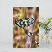 Nemoptera bipennis Spoon-Winged Insect Art Briefpapier (Staand voorkant)