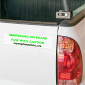 Nempimanic aan boord is voorzichtig, nempiman... bumpersticker (Op Truck)