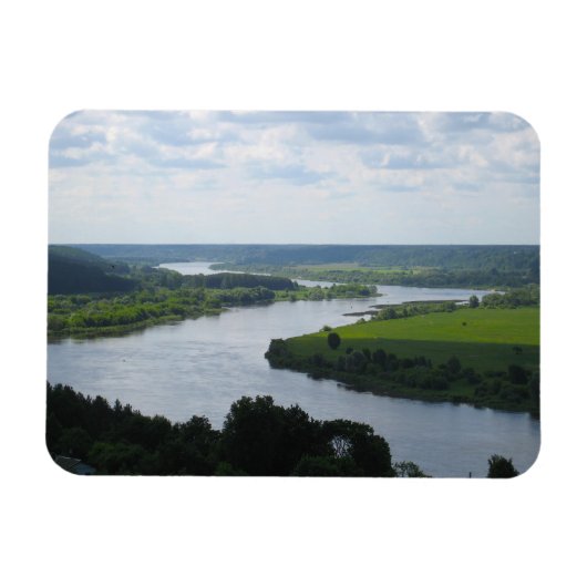 Nemunas, rivier de Vilkija, LITOUWEN — Magneet (Horizontaal)