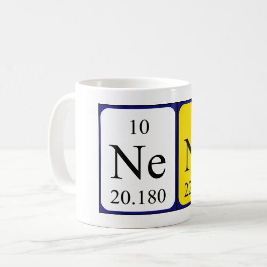 Nena periodieke lijstnaam mok (Voorkant links)