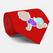 Nenatologist Mannen Stropdas met Baby design (Opgerold)