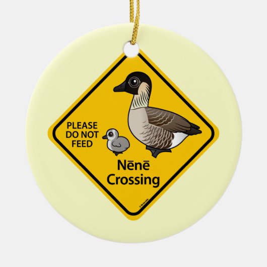 Nene Crossing Keramisch Ornament (Voorkant)