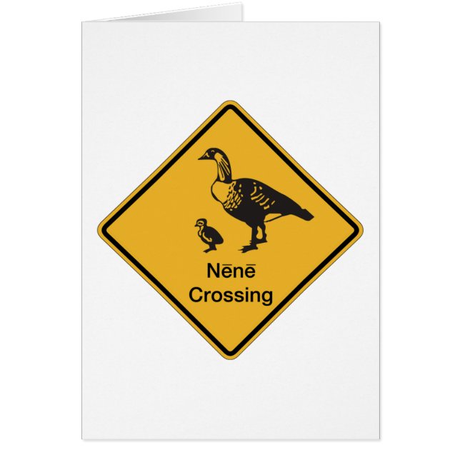 Nene Crossing, Traffic Warning Sign, Hawaii, Veren (Voorkant)
