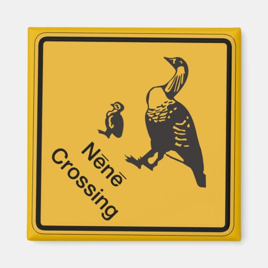 Nene Crossing, Traffic Warning Sign, Hawaii, Veren Magneet (Voorkant)