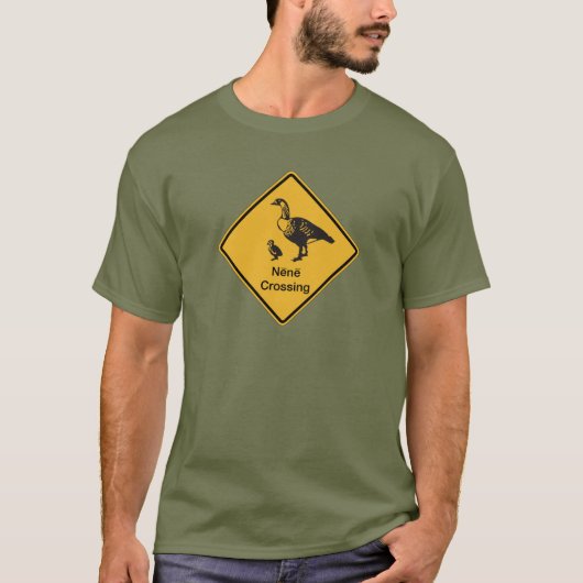Nene Crossing, Traffic Warning Sign, Hawaii, Veren T-shirt (Voorkant)