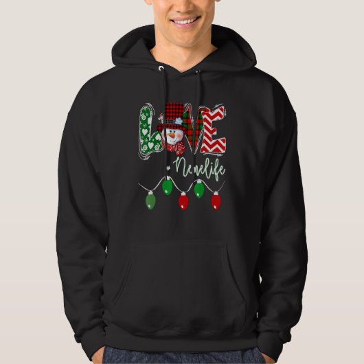 Nene Snowman Love Nene Life Kerstmis Red Pset Hoodie (Voorkant)