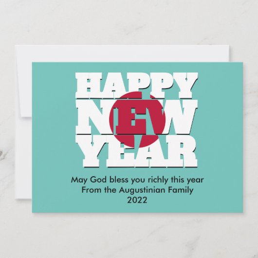 Nengajo Japan Christelijk HAPPY NIEUW JAAR Feestdagenkaart (Voorkant)