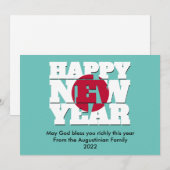 Nengajo Japan Christelijk HAPPY NIEUW JAAR Feestdagenkaart (Voorkant / Achterkant)
