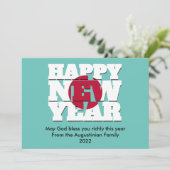 Nengajo Japan Christelijk HAPPY NIEUW JAAR Feestdagenkaart (Staand voorkant)