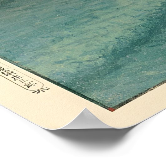 Nenokuchi Lake van Kawase Hasui Poster (Hoek)