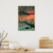 Nenokuchi Lake van Kawase Hasui Poster (Keuken)