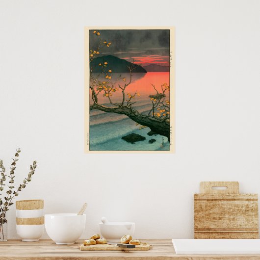 Nenokuchi Lake van Kawase Hasui Poster (Keuken)