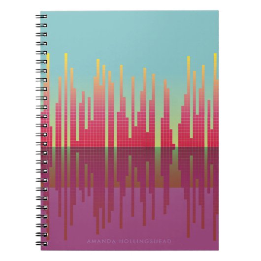 Neo 80's Visualizer Gepersonaliseerd Notitieboek (Voorkant)