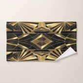 Neo Art Deco Black Gold Geometric Gatsby  Bad Handdoek (Handdoek)