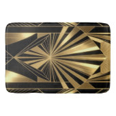 Neo Art Deco Black Gold Geometric Gatsby Badmat (Voorkant)