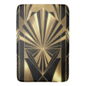 Neo Art Deco Black Gold Geometric Gatsby Badmat (Voorkant Verticaal)