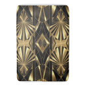 Neo Art Deco Black Gold Geometric Gatsby Bathroom Badmat (Voorkant Verticaal)