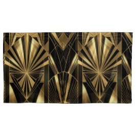 Neo Art Deco Black Gold Geometric Gatsby  Kussensloop
