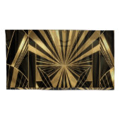 Neo Art Deco Black Gold Geometric Gatsby  Kussensloop (Achterkant-Rechts)