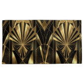 Neo Art Deco Black Gold Geometric Gatsby  Kussensloop (Voorkant-Rechts)
