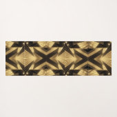 Neo Art Deco Black Gold Geometric Gatsby  Yogamat (Achterkant (horizontaal))