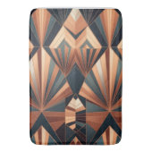 Neo Art Deco Teal Copper Geometric Sunburst Badmat (Voorkant Verticaal)