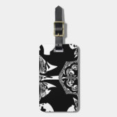 Neo-Barokke Noir Abstract Minimalistische Ontwerpe Bagagelabel (Voorkant verticaal)