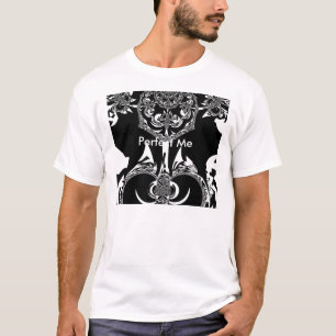 Neo-Barokke Noir Abstracte Minimalistische Ontwerp T-shirt