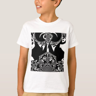 Neo-Barokke Noir Abstracte Minimalistische Ontwerp T-shirt