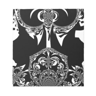 Neo-Baroque Noir Abstract Minimalistisch Ontwerper Notitieblok