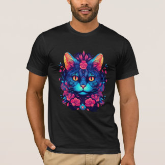 NEO Boho Cat in heldere, levendige kleuren T-shirt