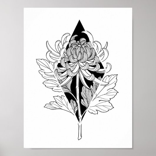 Neo Botanisch Chrysanthemum Poster (Voorkant)