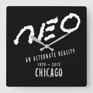 neo Chicago - Square Clock Vierkante Klok