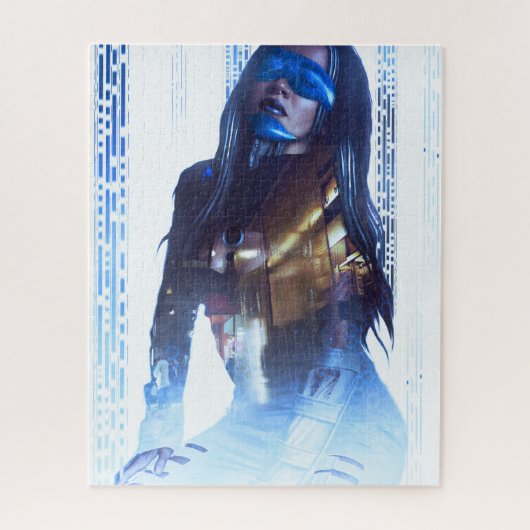 Neo Cyberpunk Android Hologram Legpuzzel (Verticaal)