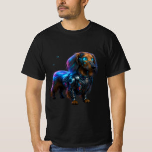 Neo Dachshund: Cybernetic Companion 2077 T-shirt