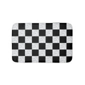 Neo Deco Black and Faux White Marble Checkerboard Badmat (Voorkant)