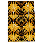 Neo Deco Gold Geometric Abstract Pattern Medium Cadeauzakje (Voorkant)
