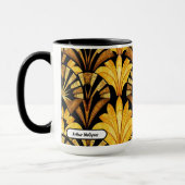 Neo Deco Gold Geometric Abstract Pattern Mok (Links)