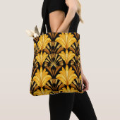 Neo Deco Gold Geometric Abstract Pattern Tote Bag (Dichtbij)