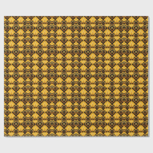 Neo Deco Goud Geometrisch Abstract Patroon Cadeaupapier
