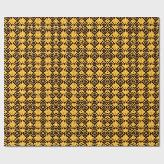 Neo Deco Goud Geometrisch Abstract Patroon Cadeaupapier (Vlak)
