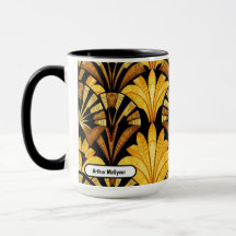 Neo Deco Goud Geometrisch Abstract Patroon