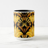 Neo Deco Goud Geometrisch Abstract Patroon Mok (Midden)